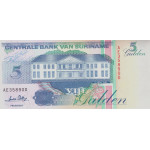 5 gulden Suriname 1991 Biljet